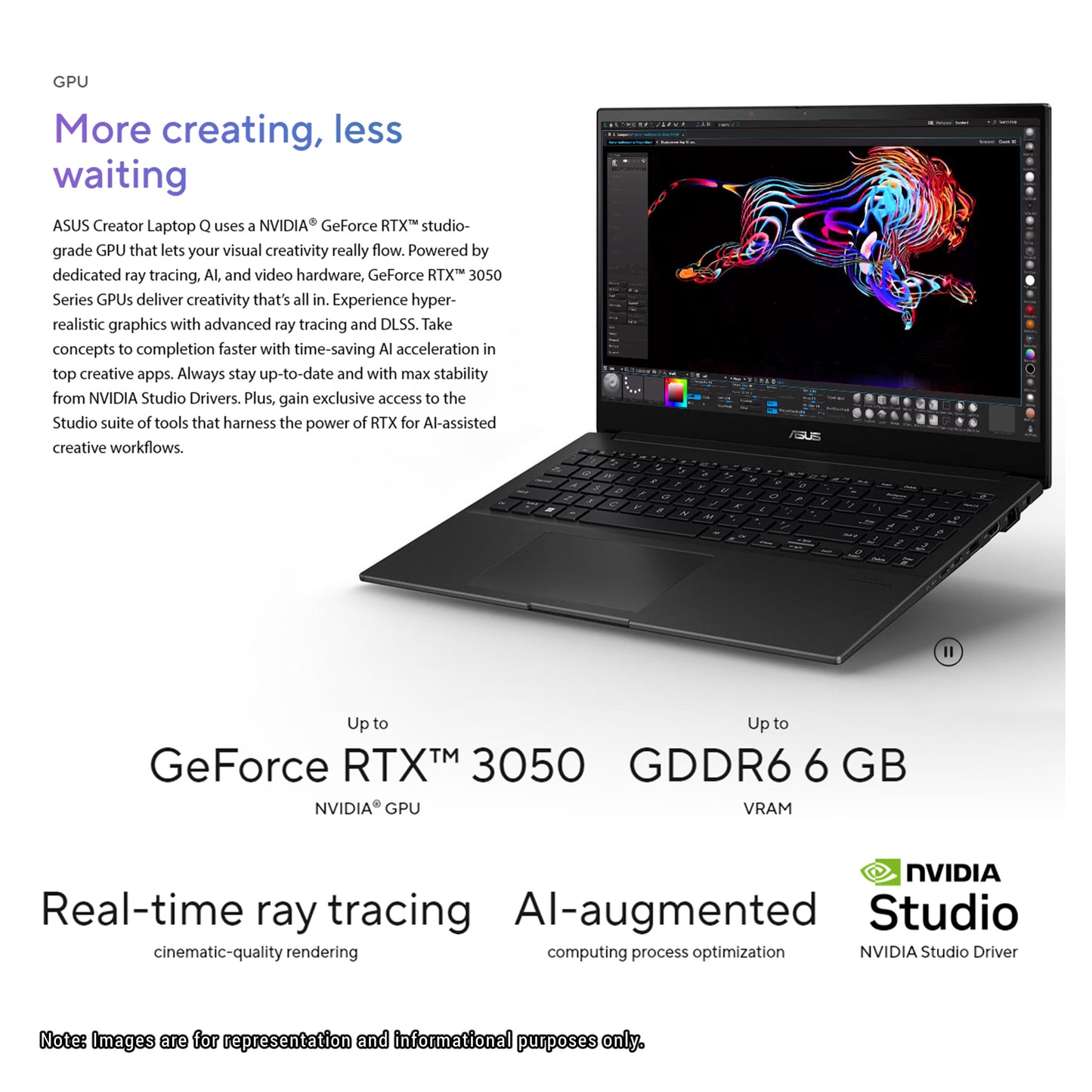 ASUS Creator Laptop, 15.6" FullHD, i7-13620H, RTX3050, W11Home