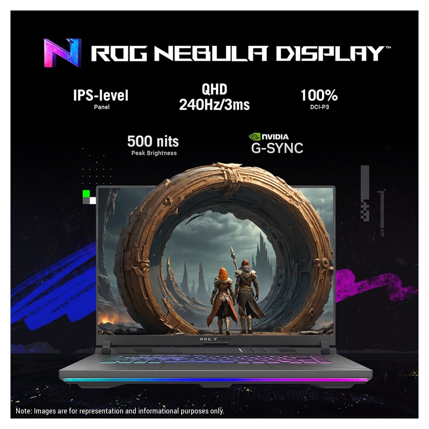 ASUS Rog Strix G16 Gaming Laptop, i9-14900HX, 16" QHD+ (2560x1600), RTX4070, W11 Pro (Used-Good)