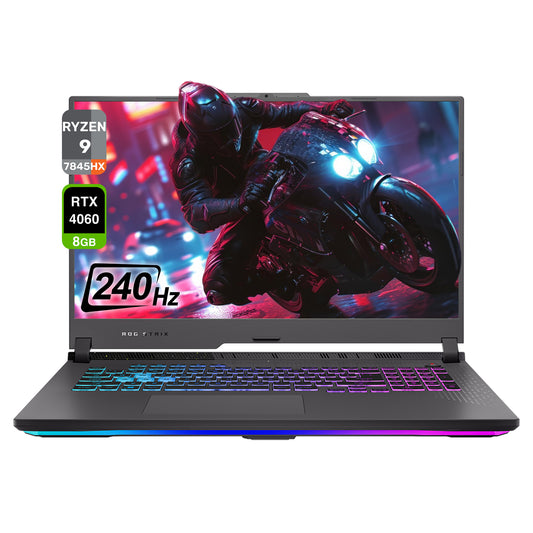 Asus Rog Strix G17 Gaming Laptop, Ryzen 9 7845HX, 17.3" WQHD, RTX4060, W11Home (Used-Like New)