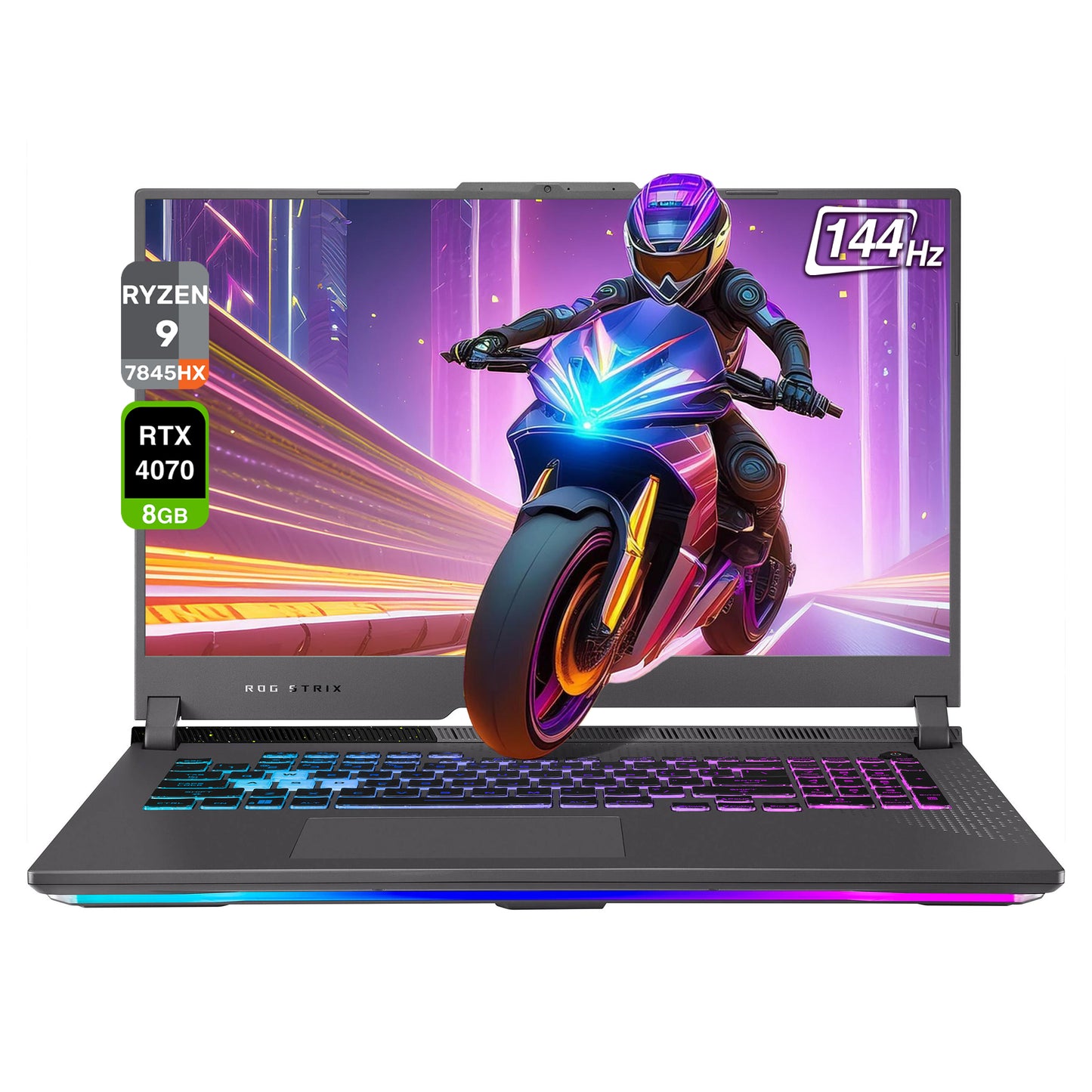 Asus Rog Strix Gaming Laptop, Ryzen 9 7845HX, 17" FHD (1920x1080) 144Hz, RTX4070