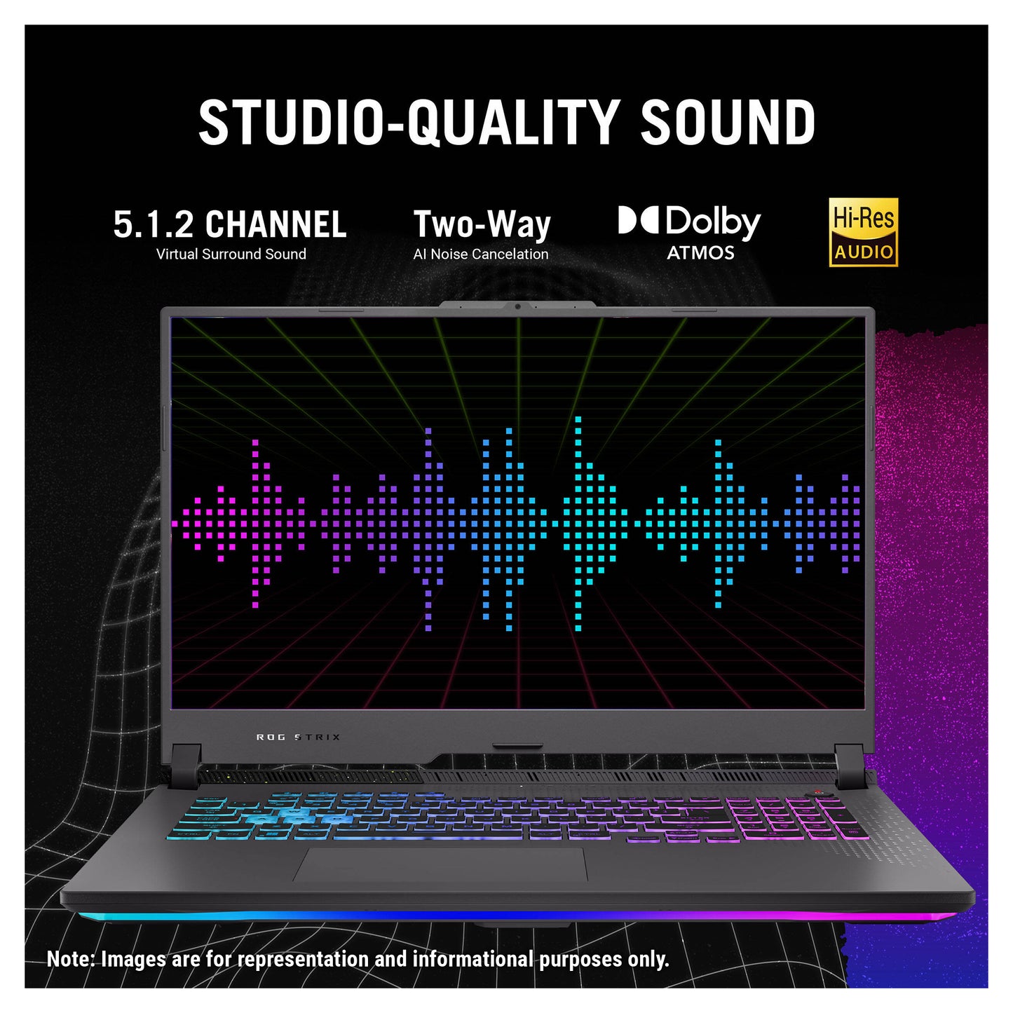 ASUS ROG Strix G17 Gaming Laptop, Ryzen 9 7940HX, 17.3” QHD (2560x1440), RTX4070