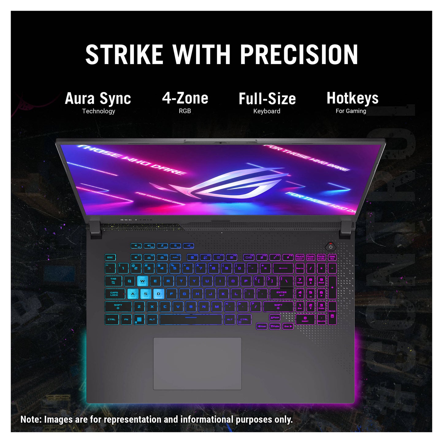 ASUS ROG Strix G17 Gaming Laptop, Ryzen 9 7940HX, 17.3” QHD (2560x1440), RTX4070