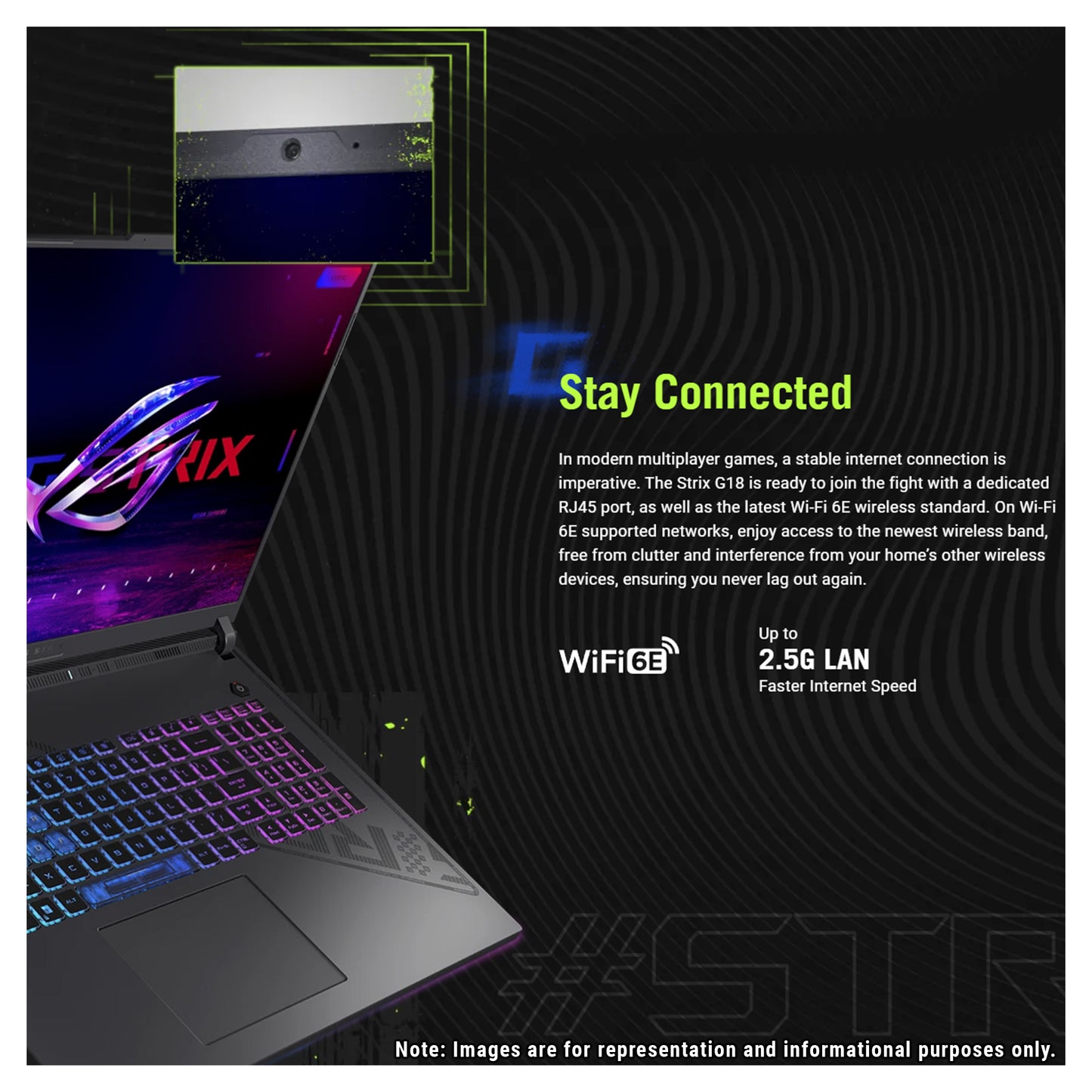 ASUS ROG Strix G18 Gaming Laptop, i9-14900HX, 18" WQXGA (2560x1600), RTX4060