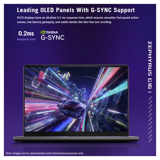 ASUS ROG Zephyrus G16 Gaming Laptop, Ultra 9-185H, 16" WQXGA (2560x1600), RTX4080 W11 Pro,(Used-Good)