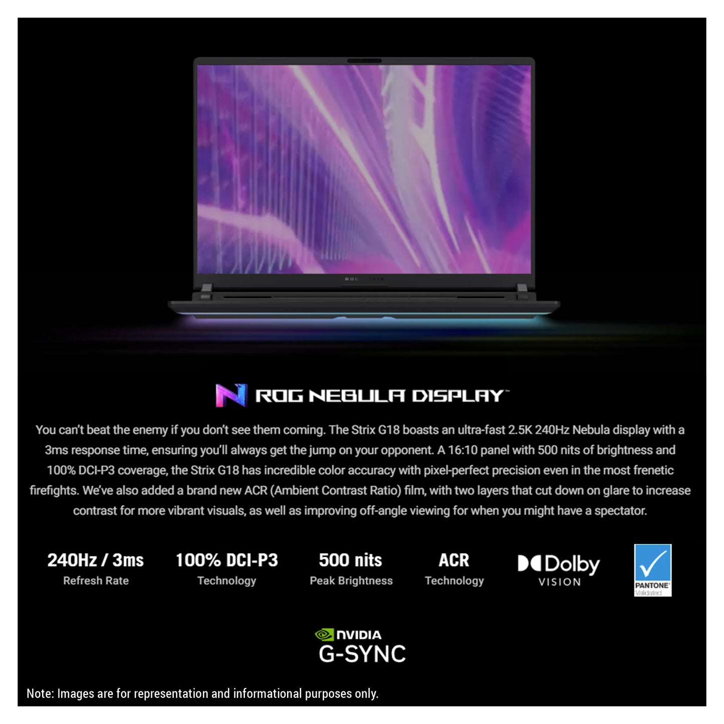 ASUS ROG Strix G18 Gaming Laptop, Ultra 9-275HX, 18" 2.5K (2560x1600) 240Hz, RTX5070Ti