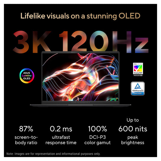 ASUS Vivobook S14 Copilot+ Laptop, Ryzen AI 9 HX-370, 14" WUXGA (1920x1200) OLED, 1-zone RGB Keyboard