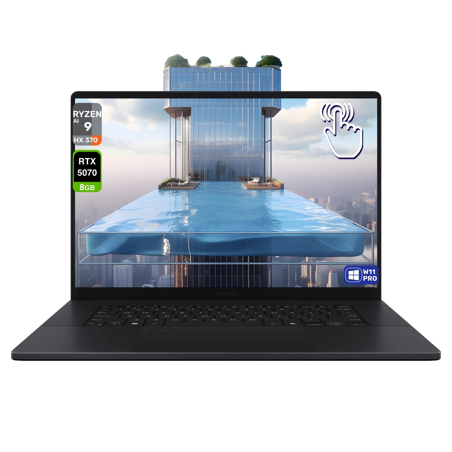 ASUS ProArt P16 Copilot+ Laptop,Ryzen AI 9 HX 370, 16" 4K (3840x2400) OLED Touchscreen, RTX 5070