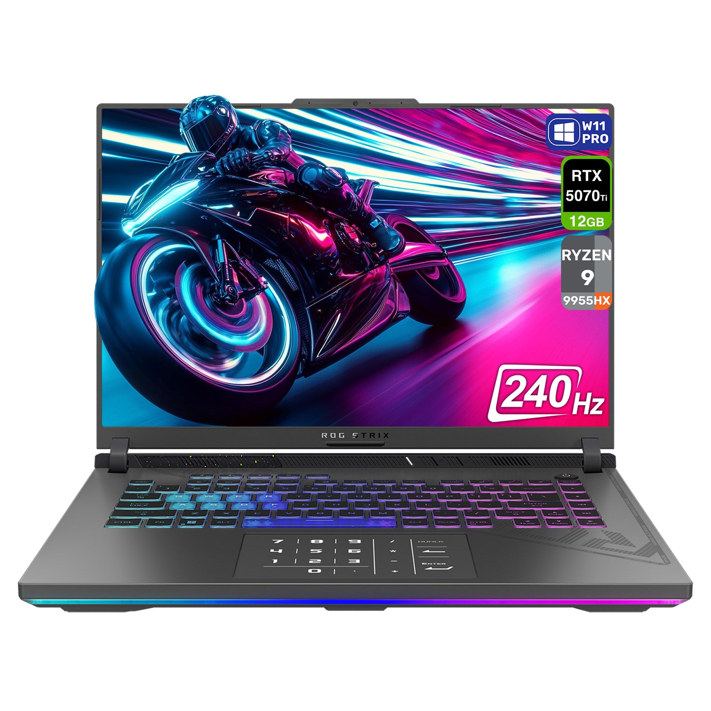 ASUS ROG Strix G16 Gaming Laptop, Ryzen 9-9955HX, 16" 2.5K (2560x1600) RTX 5070Ti