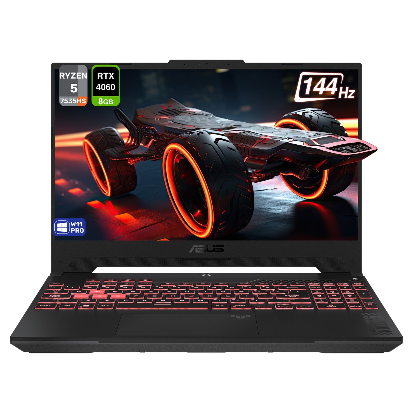 ASUS TUF A15 Gaming Laptop, Ryzen 5-7535HS, 15.6" FHD (1920x1080) 144Hz, RTX 4060