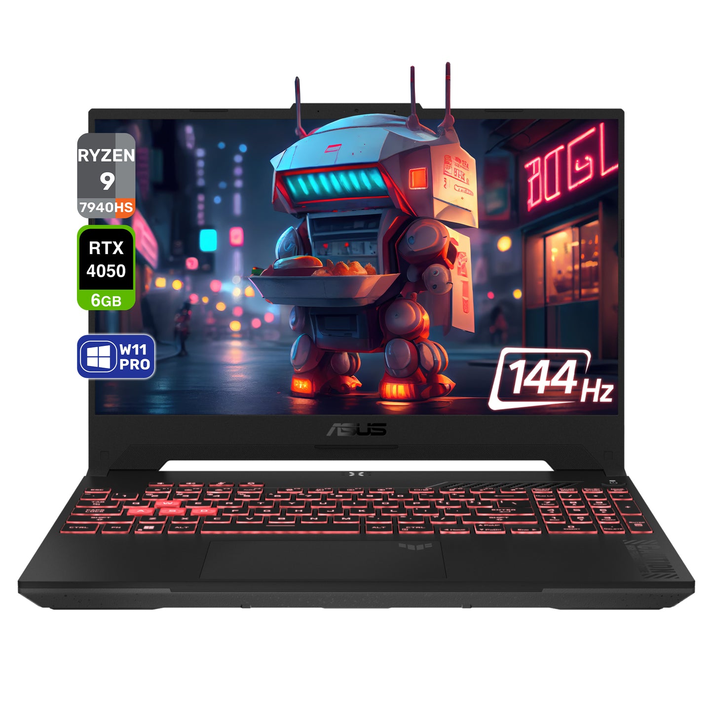 ASUS TUF A17 Gaming Laptop, Ryzen 9 7940HS, 17.3” FHD, RTX4050