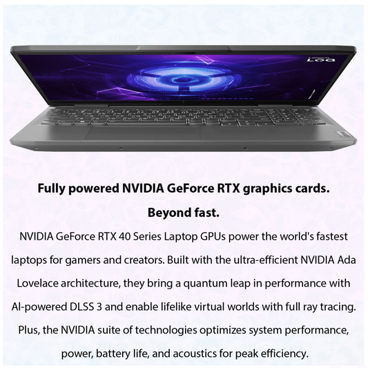 Lenovo LOQ Gaming Laptop, 16" WUXGA Display, Intel Core i5-13500H, RTX NVIDIA GeForce RTX 4050, Windows 11 Home, Grey - Teknoraks