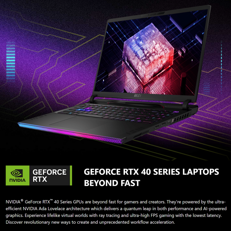 MSI Raider Gaming Laptop, 16" FHD, i9-13950HX, RTX4060, W11Home