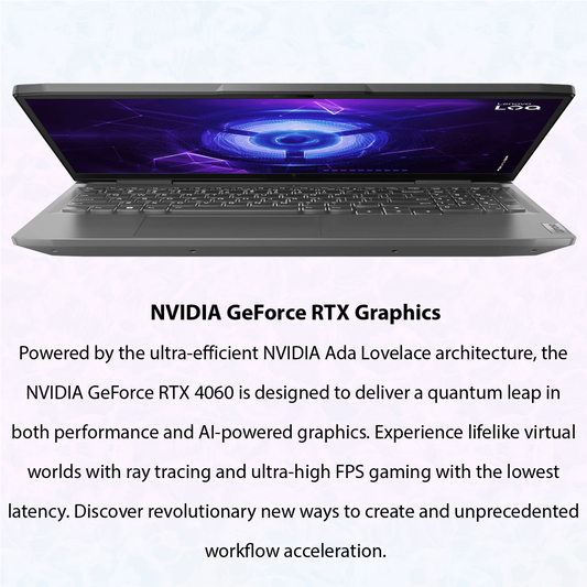 Lenovo LOQ Gaming Laptop, 16" WUXGA Display , Intel Core i7-13700H, RTX NVIDIA GeForce RTX 4060, Windows 11 Home, Storm Grey - Teknoraks