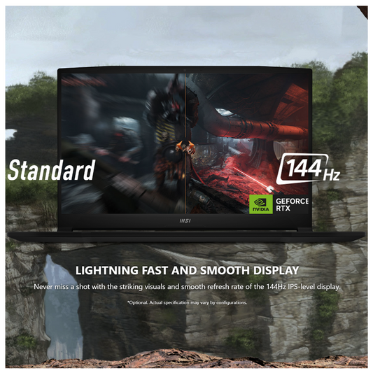 MSI KATANA 15 Gaming Laptop, 15,6" FullHD, i7-12650H, RTX4070, W11Home