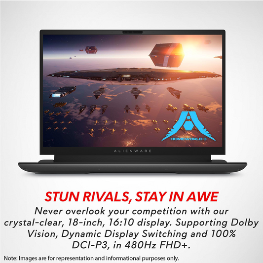Alienware M18 Gaming Laptop, 18" FHD+, Ryzen 9 7845HX, RTX4080, W11Home