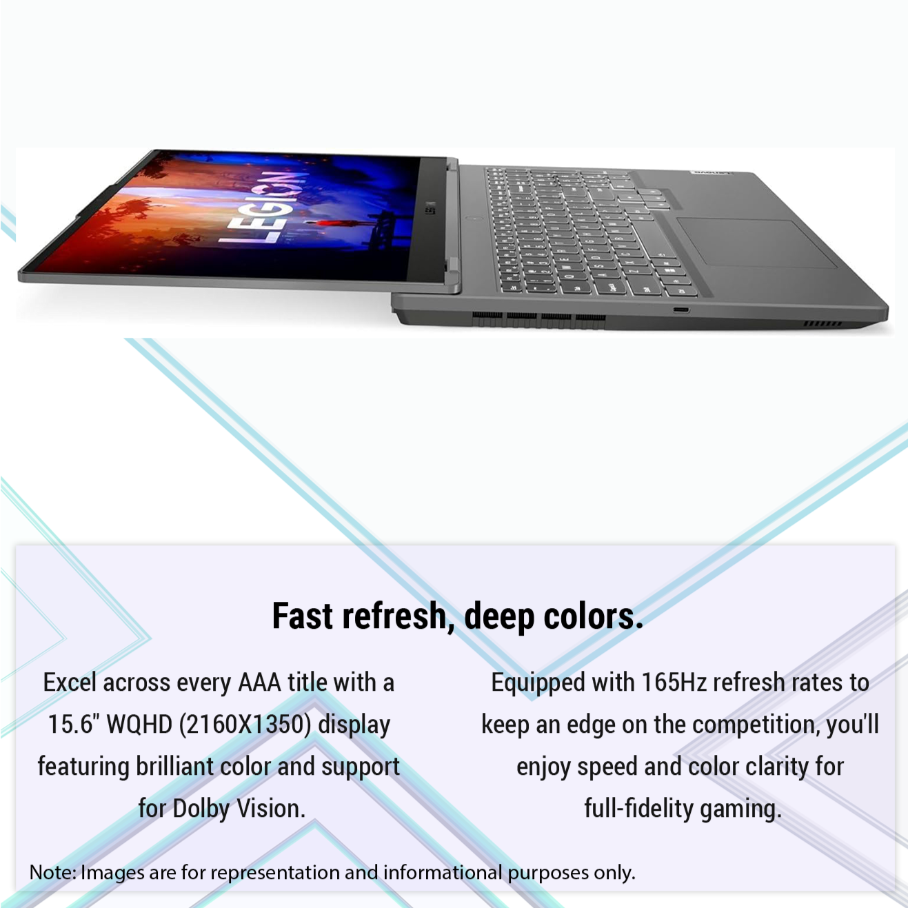 Lenovo Legion 5 Gaming Laptop, 15.6" WQHD, Ryzen 7 7735HS, RTX4060, W11Home