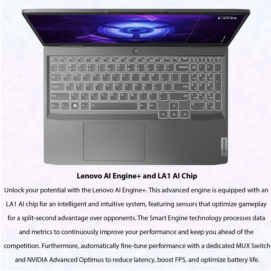 Lenovo LOQ Gaming Laptop, 16" WUXGA Display , Intel Core i7-13700H, RTX NVIDIA GeForce RTX 4060, Windows 11 Home, Storm Grey - Teknoraks
