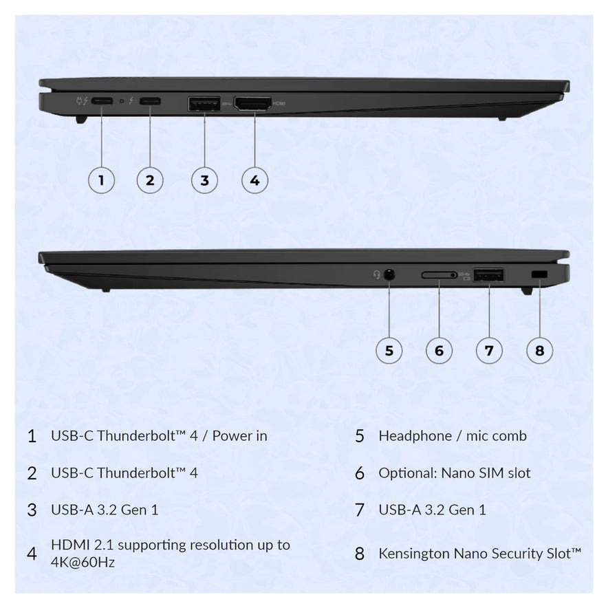 Lenovo ThinkPad X1 Carbon Gen10, 14" Touch, i7-1270P, Fingerprint Reader, W11Pro
