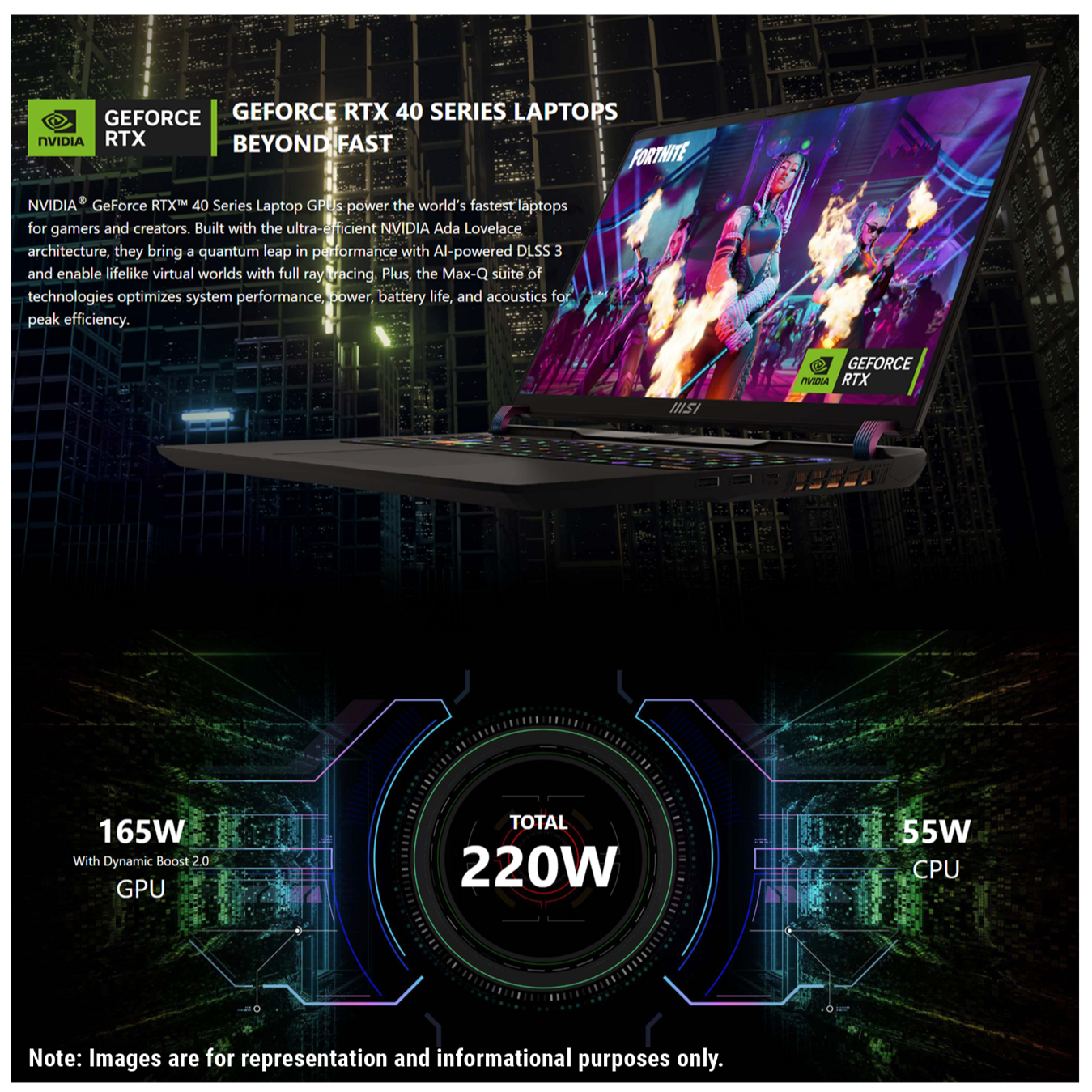 MSI Vector Gaming Laptop, 16" FHD+, i9-13950HX, RTX4080, W11Home