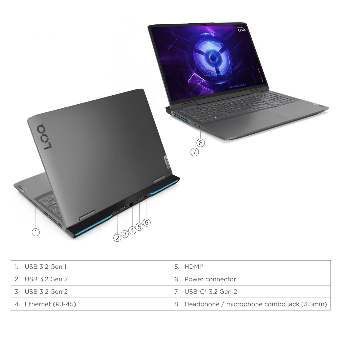 Lenovo LOQ Laptop, 16" IPS, i7-13620H, RTX4050, Numeric Keyboard, W11Home