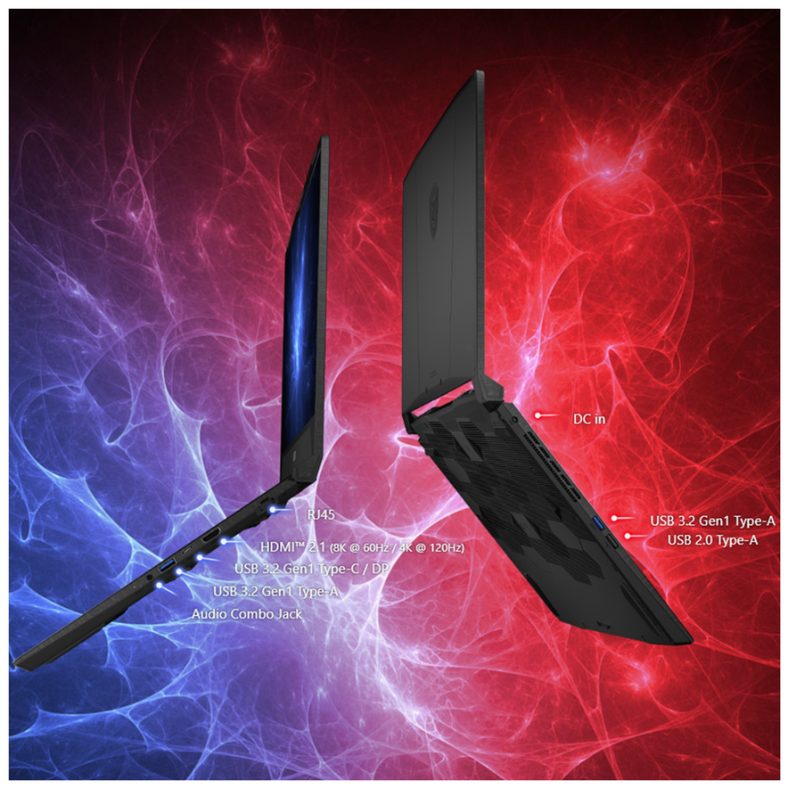 MSI KATANA 15 Gaming Laptop, 15,6" FullHD, i7-12650H, RTX4070, W11Home