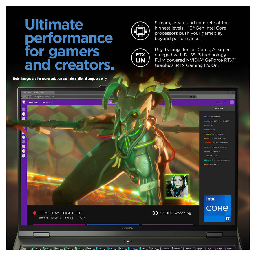 Lenovo Legion Pro 5i Gaming Laptop, 16" WQXGA, i7-13700HX, RTX4060, W11Home