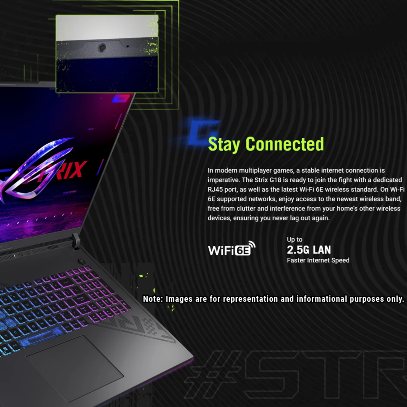 Asus Rog Strix G18 Gaming Laptop, 18" QHD, i9-13980HX, RTX4070, W11Home