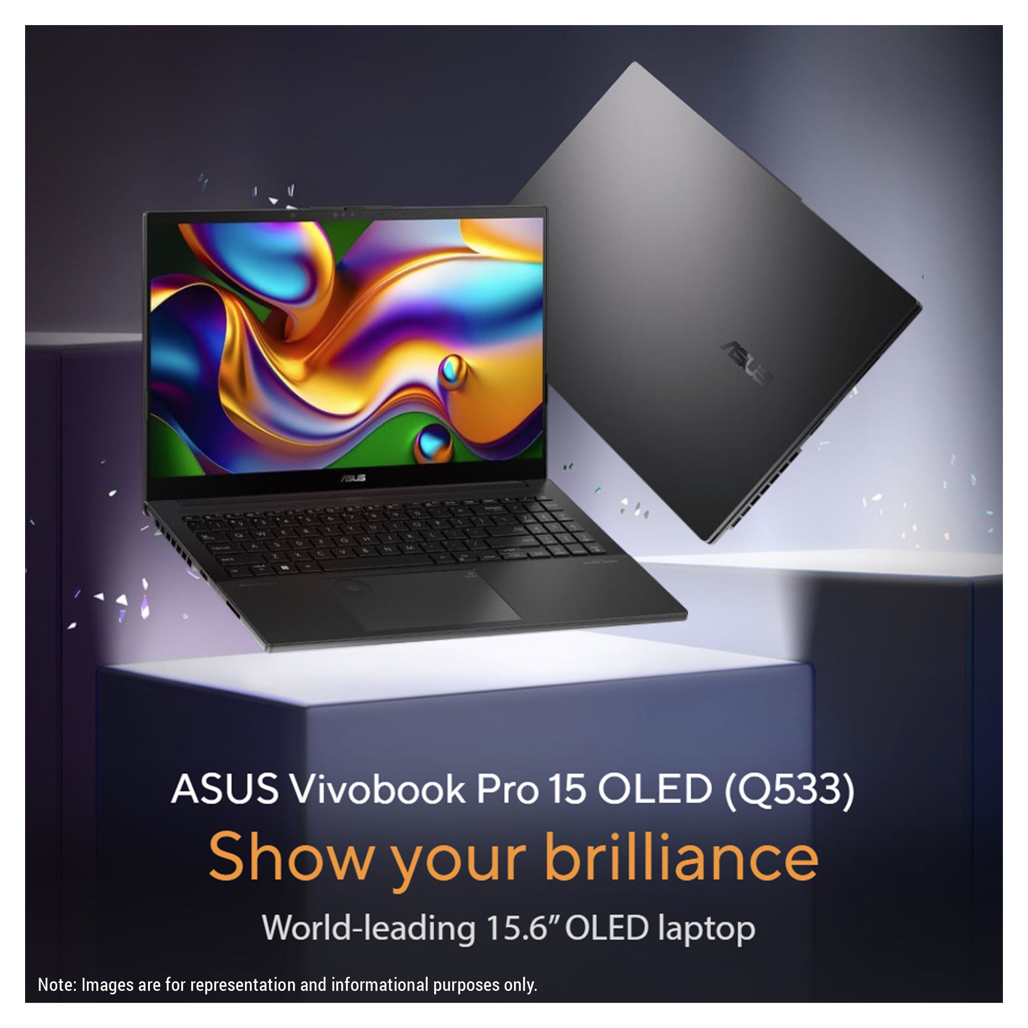 ASUS Vivobook Pro 15 OLED Laptop, Ultra 7-155H, 15.6" FHD, RTX 3050, W11Home