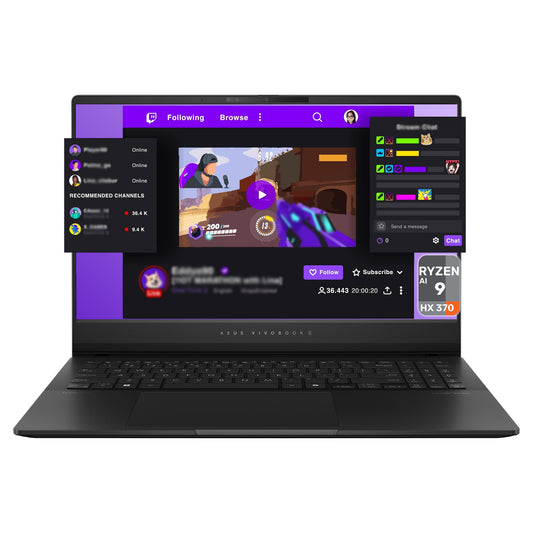 ASUS Vivobook S Copilot+ Laptop, Ryzen AI 9 HX 370, 15.6" 3K (2880x1620), 1-Zone RGB Backlit Keyboard