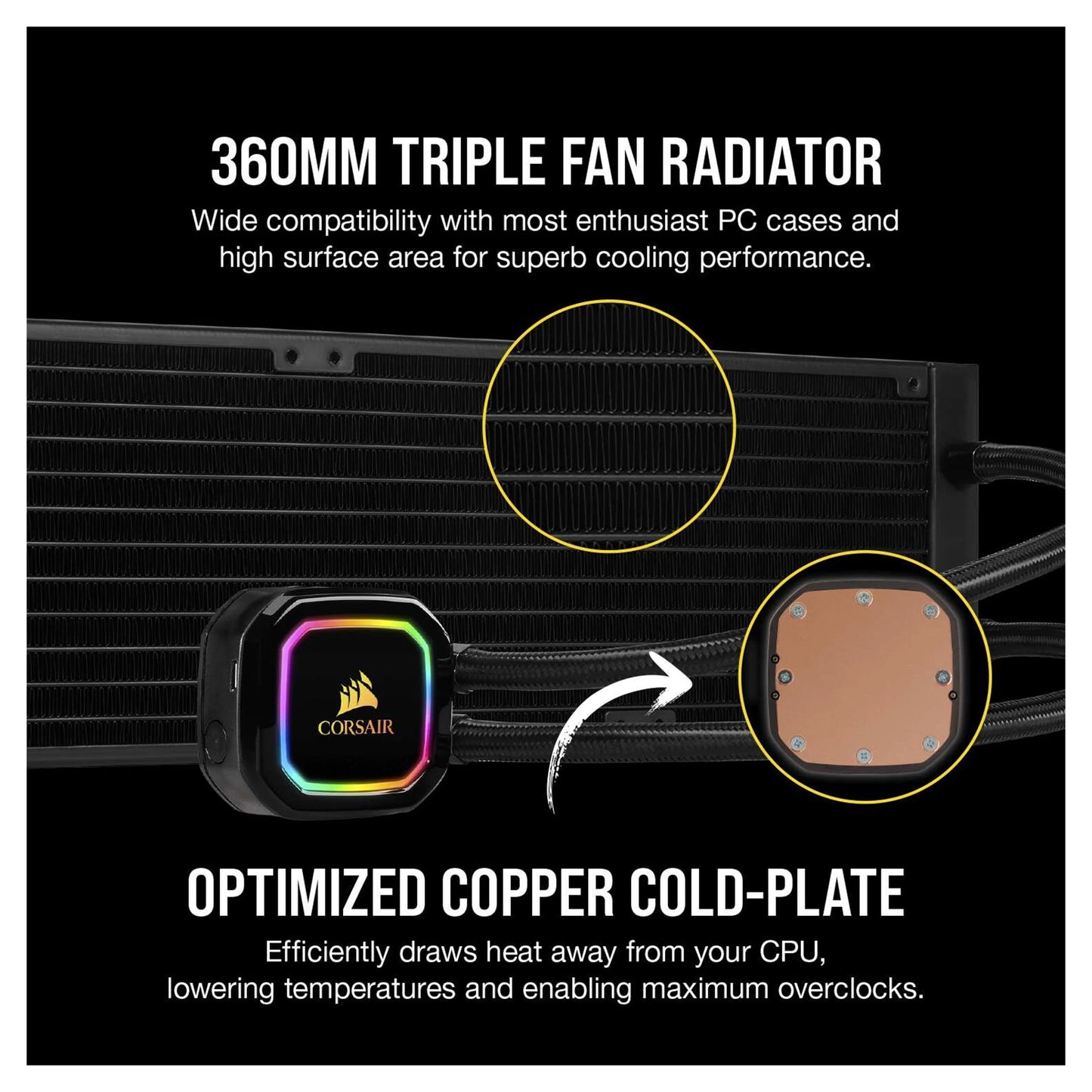 CORSAIR iCUE H150i RGB PRO XT, 360mm Radiator (Used-Very Good)