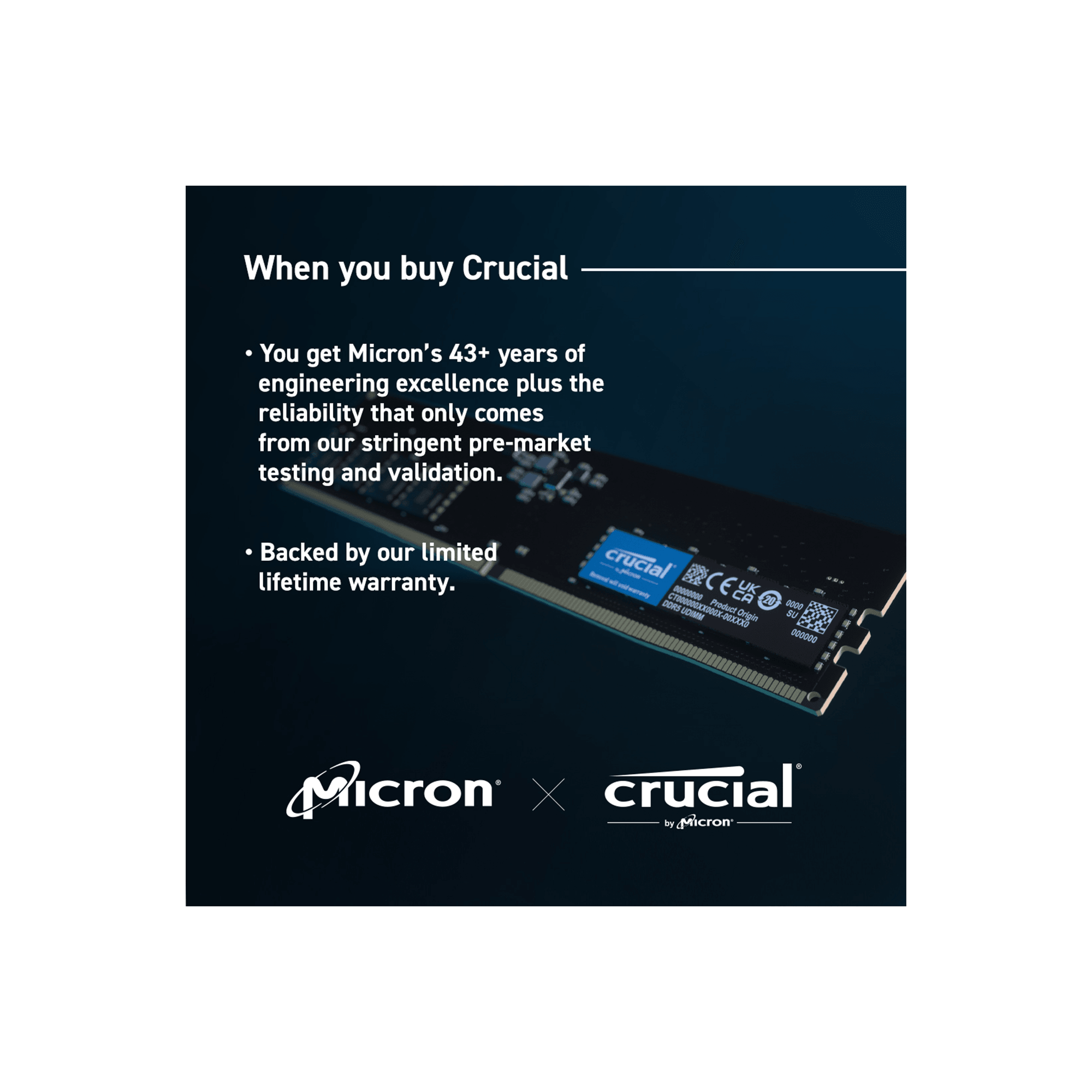Crucial CT2K32G52C42U5 64GB Kit (2x32GB) DDR5-5200 UDIMM
