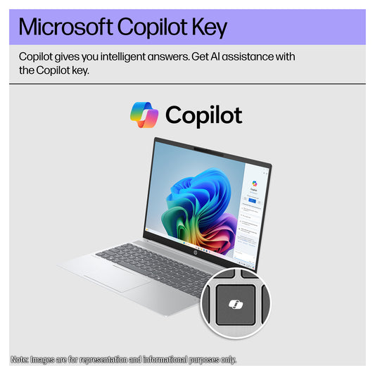 HP OmniBook 5 AI Copilot+ Laptop, Ryzen AI 7 350, 16" 2K (1920x1200) Touchscreen