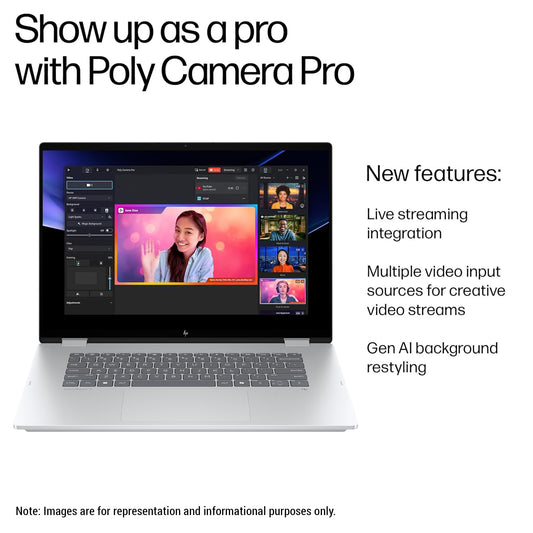 HP OmniBook 7 Flip Copilot+ AI Laptop, Ultra 7-258V, 16" 3K (2880x1800) OLED Touchscreen, W11Pro (Used-Like New)