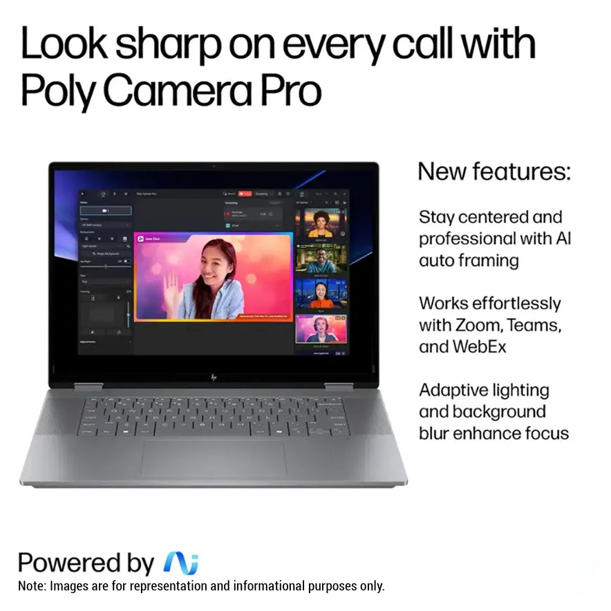 HP OmniBook X Flip 2-in-1 Copilot+ Laptop, Ryzen AI 7-350, 16" 2K (1920x1200) Touchscreen