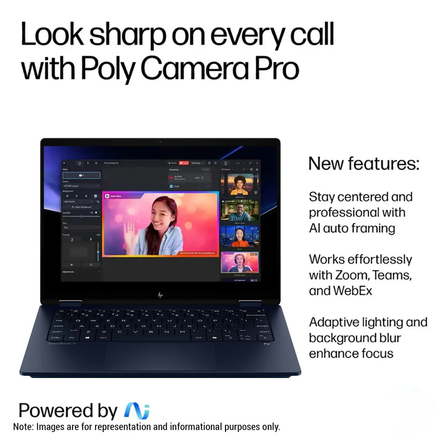 HP OmniBook X Flip 2-in-1 Copilot+ Laptop, Ultra 7-256V, 14" 2K (1920x1200) Touchscreen (Used-Like New)