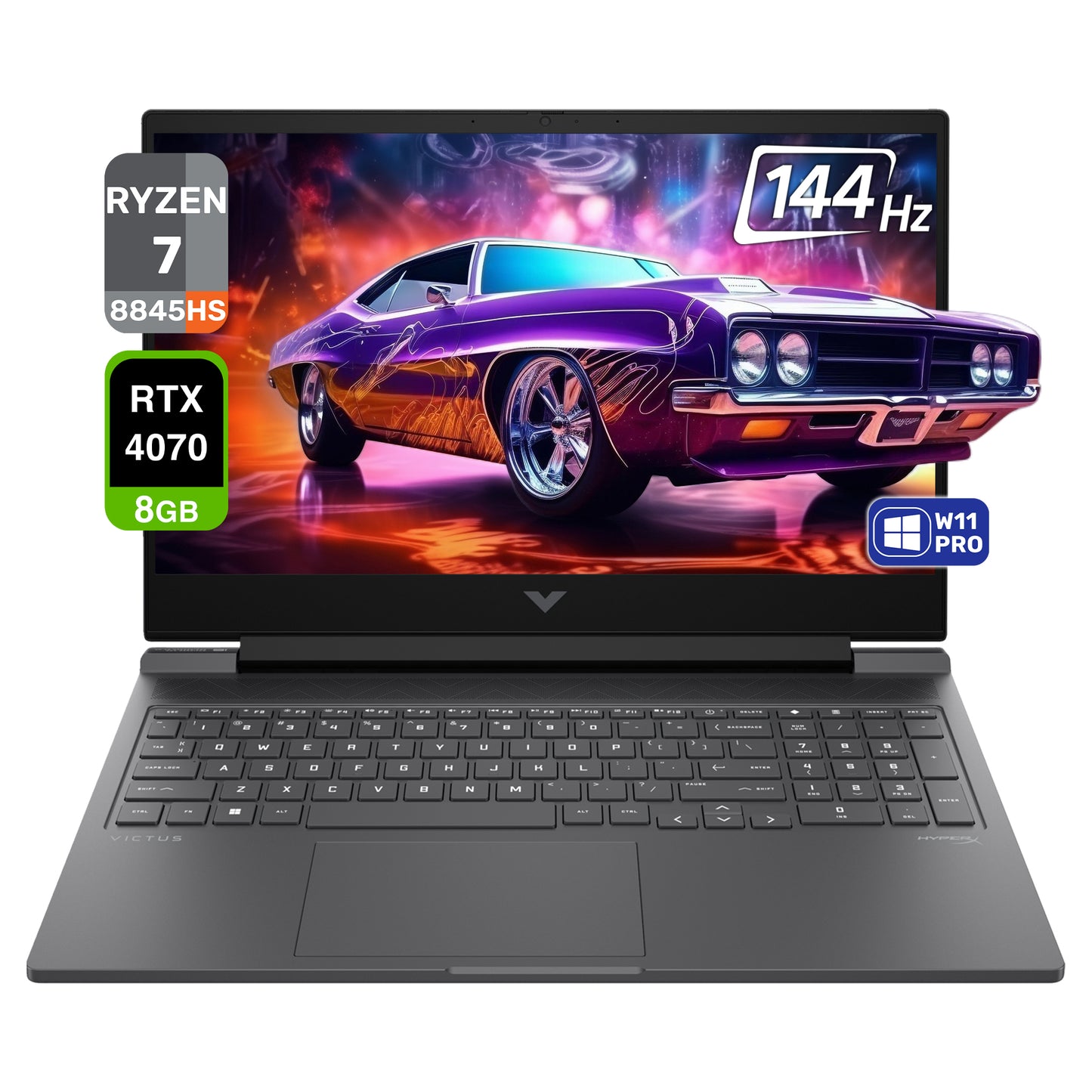 HP Victus Gaming Laptop, Ryzen 7 8845HS, 16.1" FHD, RTX4070