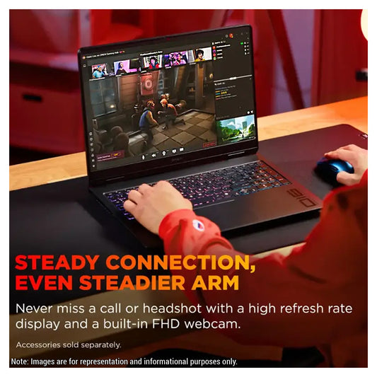 HP OMEN Gaming Laptop, Ryzen 9-8940HX, 16" 2K (1920x1200) 144Hz, RTX 5060 (Used-Like New)