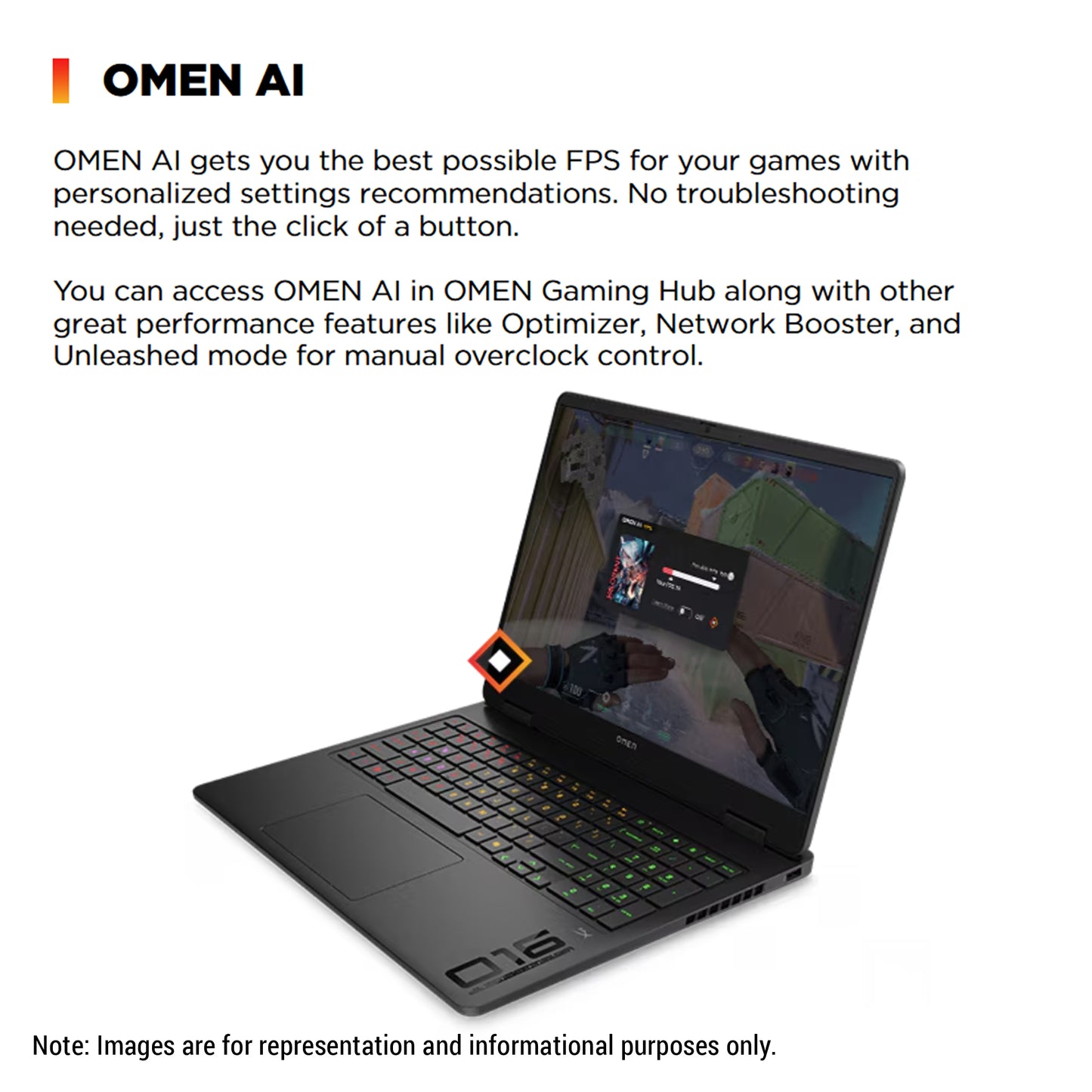HP OMEN 16 Gaming Laptop, Ultra 9-285H, 16" WQXGA (2560x1600) 240Hz, RTX5070