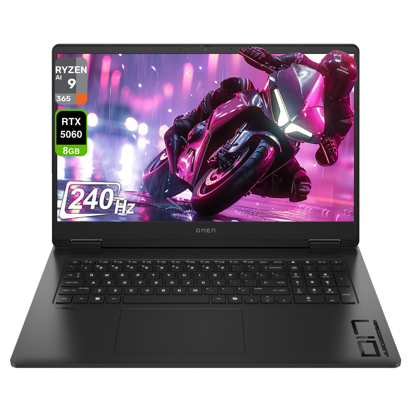 HP OMEN Gaming Laptop, Ryzen AI 9-365, 17.3" FHD (1920x1080) 144Hz, RTX 5060