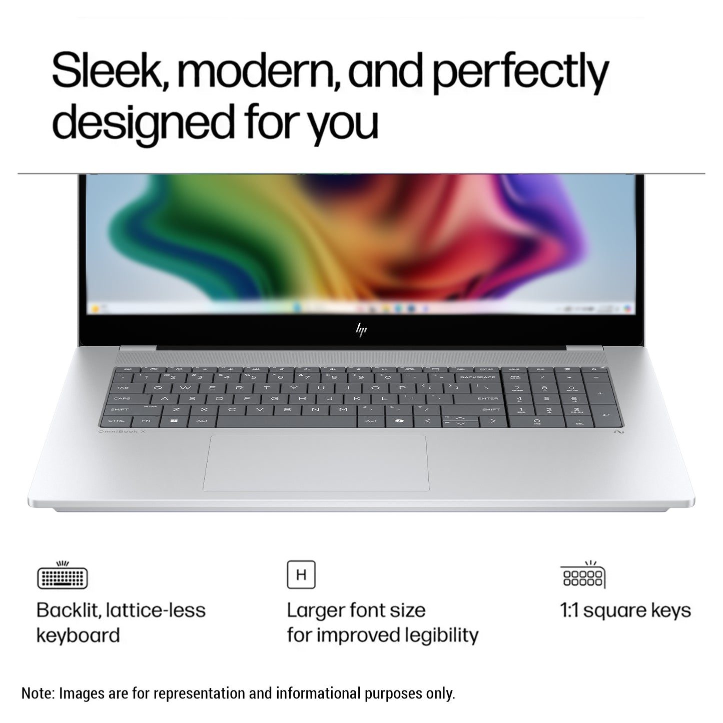 HP OmniBook X Copilot+ Laptop, Ultra 7-258V, 17.3" FHD (1920x1080) Touchscreen