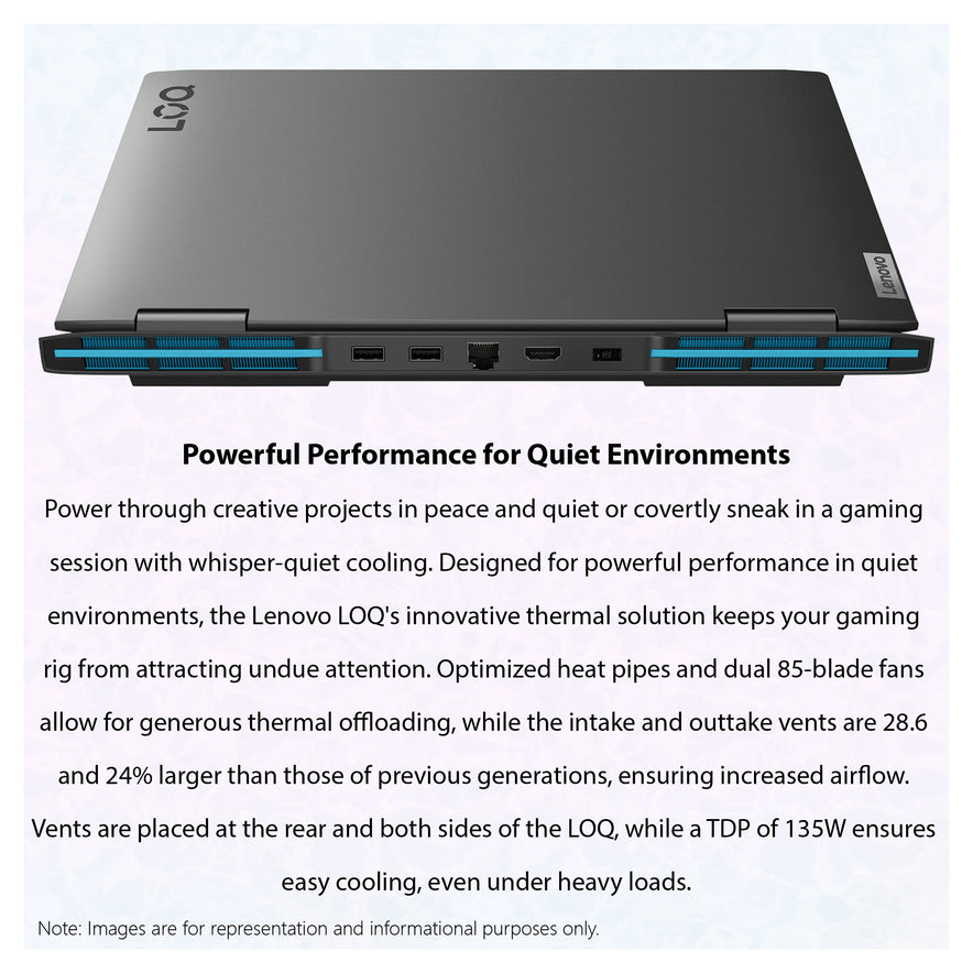 Lenovo LOQ Gaming Laptop, 15.6" FHD, i5-13420H, RTX3050, W11Home