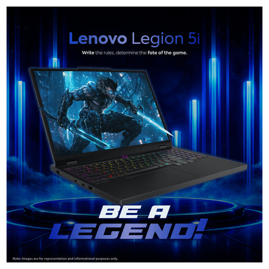 Lenovo Legion 5i Gaming Laptop, i9-14900HX, 15.1" WQXGA (2560x1600) 165Hz, RTX5070, 24-Zone RGB Keyboard, Black + Traix Mousepad