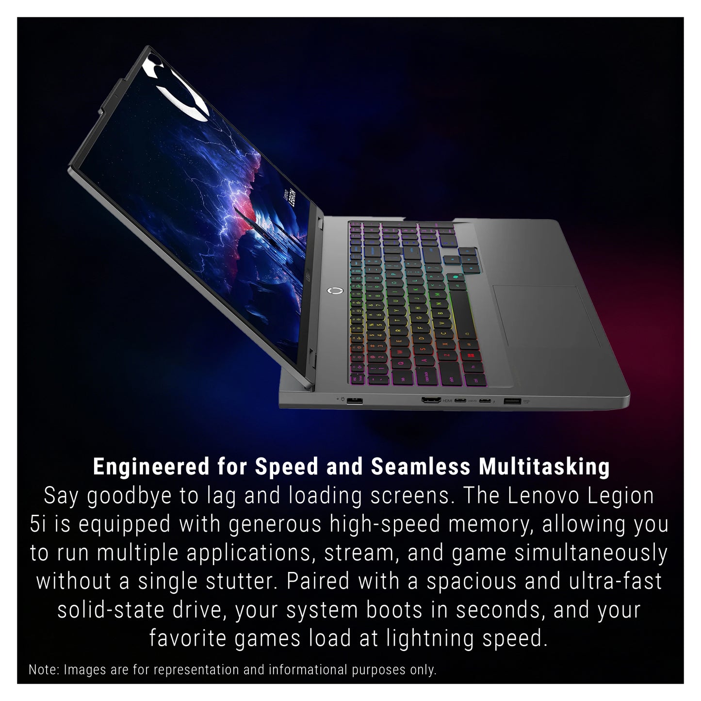 Lenovo Legion 5i Gaming Laptop, Ultra 9-275HX, 16" WQXGA (2560x1600), RTX 5060
