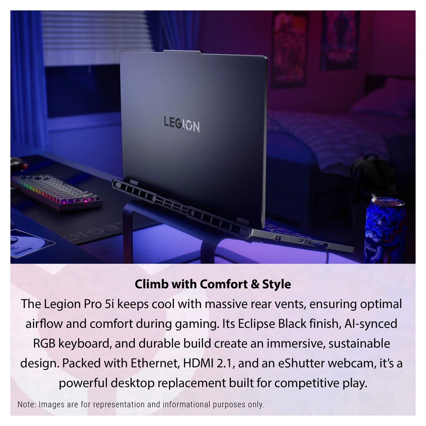 Lenovo Legion Pro 5i Gen 10 Gaming Laptop, Ultra 9-275HX, 16" WQXGA (2560x1600) RTX 5070