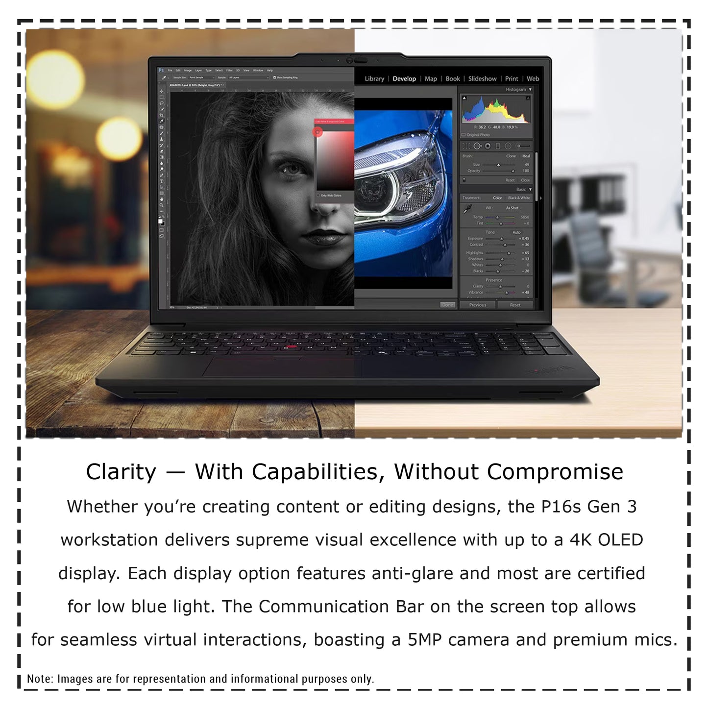 Lenovo ThinkPad P16s Gen 3 Mobile Workstation, Ultra 7-155H, 16" WUXGA (1920x1200) Touchscreen, RTX 500, W11 Pro