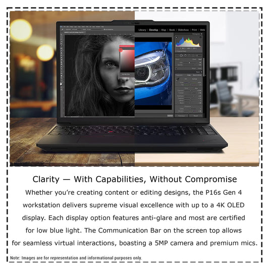 Lenovo ThinkPad P16s Gen 4 Mobile Workstation, 16" WQUXGA (3840x2400) OLED Touchscreen, RTX PRO 500, Backlit Keyboard, W11 Pro