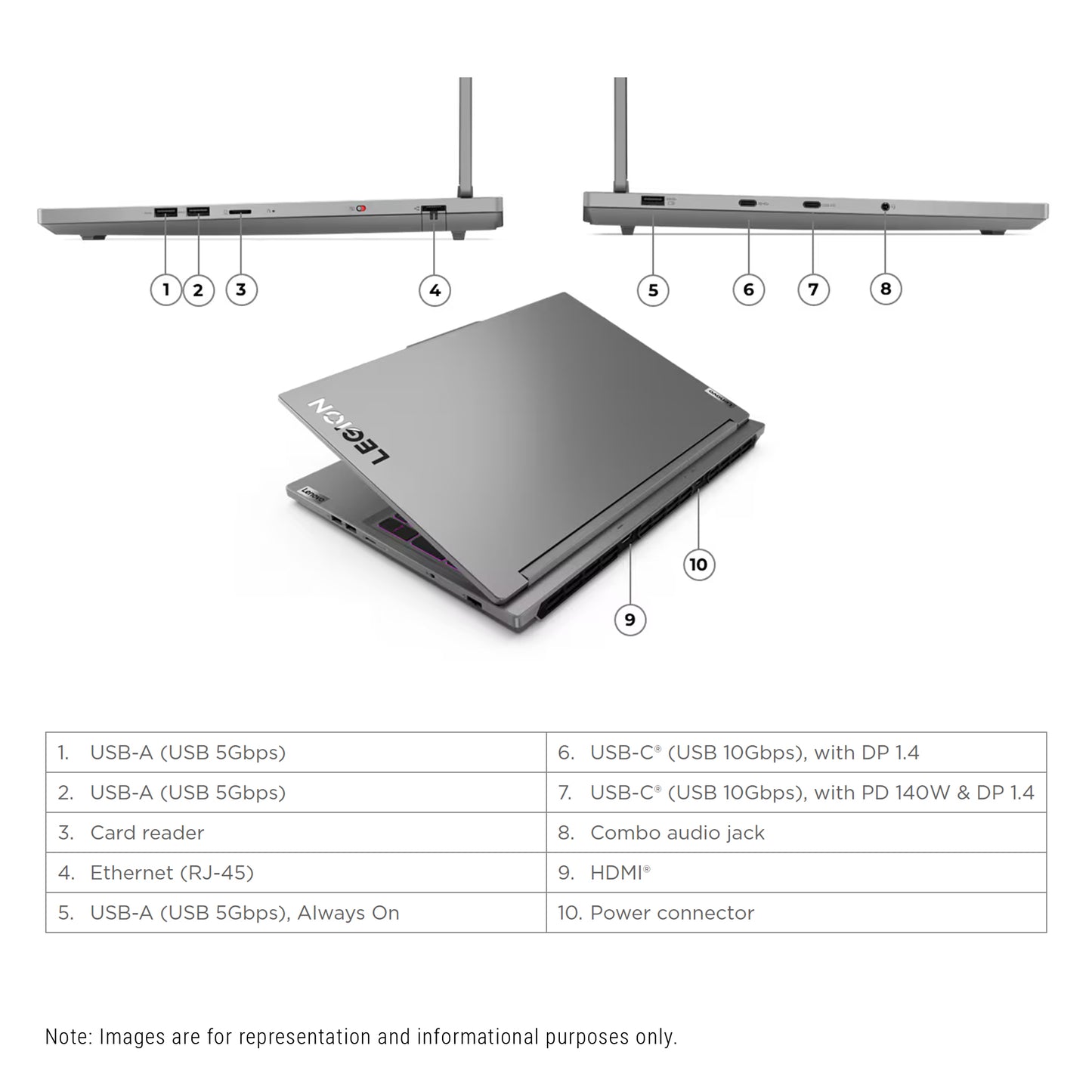 Lenovo Legion 5 Gaming Laptop, i7-14650HX, 16" WQXGA (2560x1600), RTX4050