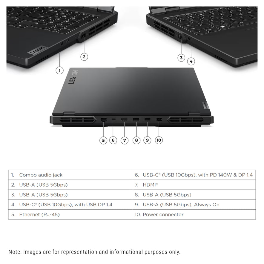 Lenovo Legion Pro 5i G9 Gaming Laptop, i7-14700HX, 16" WQXGA, RTX4070