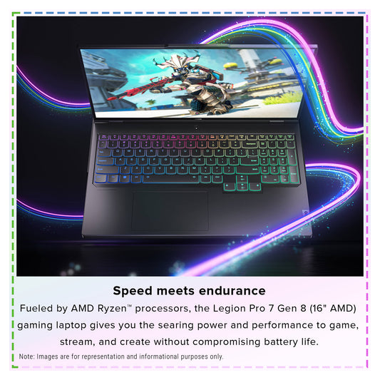 Lenovo Legion Pro 7 Gen 8 Laptop, Ryzen 9 7945HX, 16" WQXGA (2560x1600), RTX4090