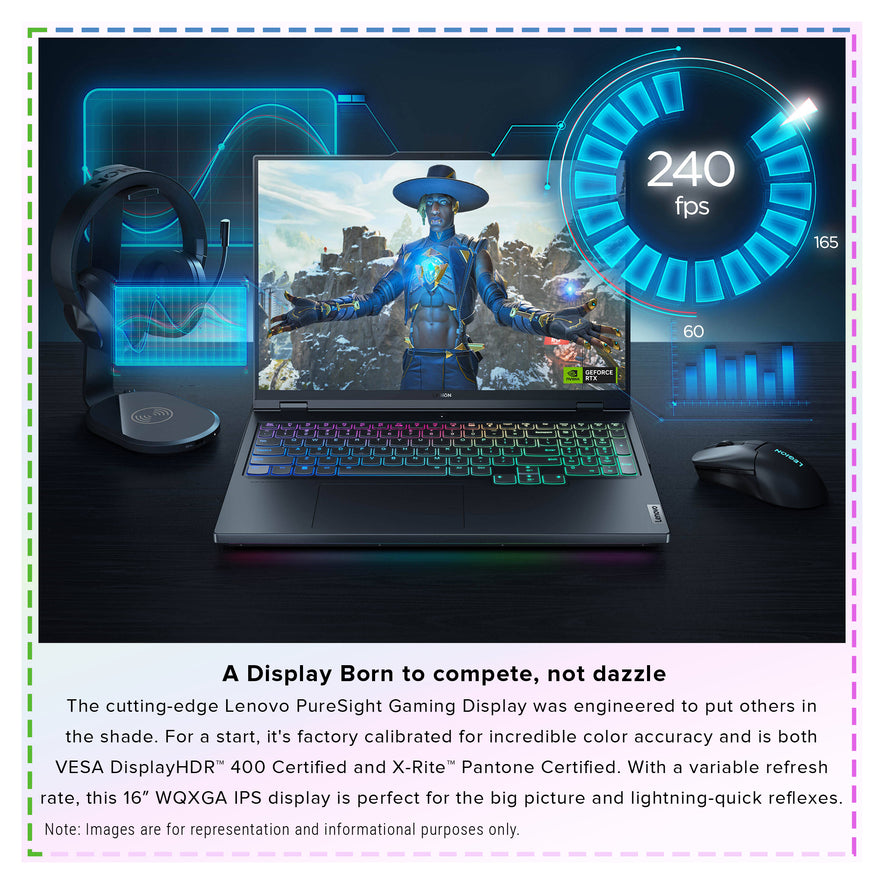 Lenovo Legion Pro 7 Gen 8 Laptop, Ryzen 9 7945HX, 16" WQXGA (2560x1600), RTX4090